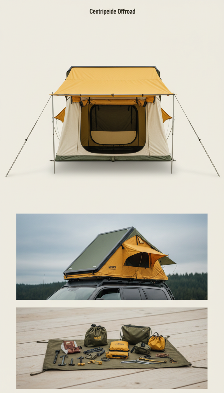 Side Awning With Adjustable Poles